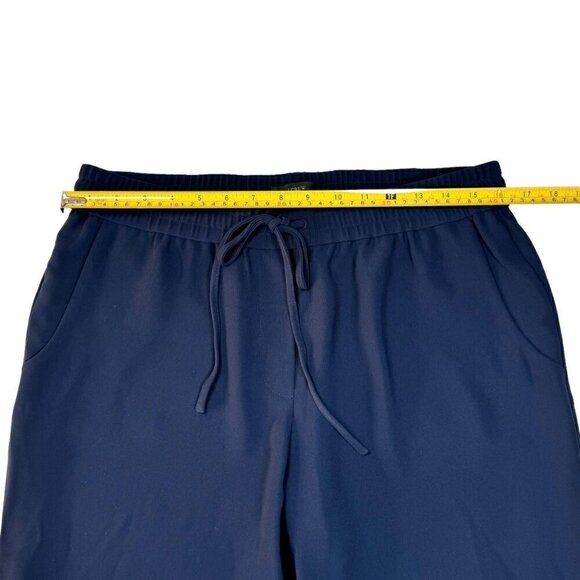 NWOT J.Crew Ankle Pants Sz10 Dark Blue Drawstring High Rise Cropped Cuffed - Picture 9 of 12